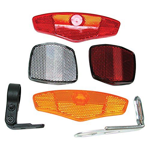 Four-Piece Bicycle Reflector Set with Brackets