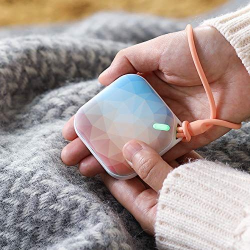 Hand Warmer Rechargeable Portable Electric Hand Warmer, Fast Warming Up, Double-Sided Warming, Reusable (Flower)
