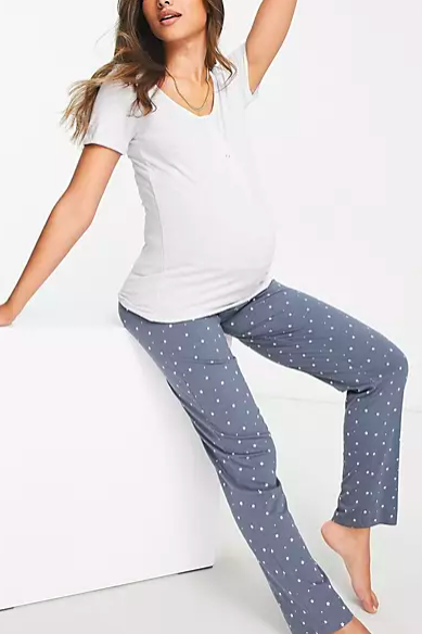 Maternity Star Print Pyjama Set 