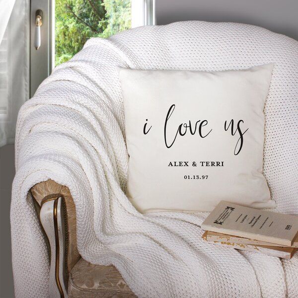 Keefe 'I Love Us 'Personalized Throw Pillow