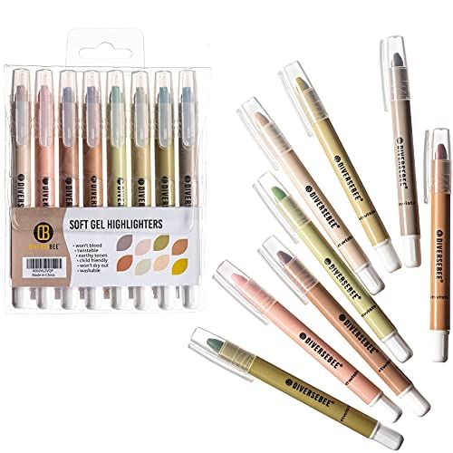 DiverseBee Gel Pastel Highlighters and Pens 