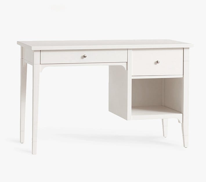  Tangkula White Desk with Storage Drawer & Shelves, Compact Desk  for Small Space, Modern Wooden Study Desk Writing Desk with Storage Drawer  & Compartments, PC Laptop Desk Small Desk for Bedroom 