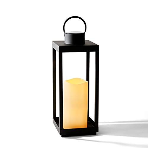 Large Outdoor Lantern With Solar Candle