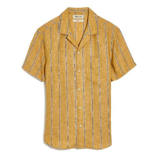 Linen Easy Short-Sleeve Shirt In Print