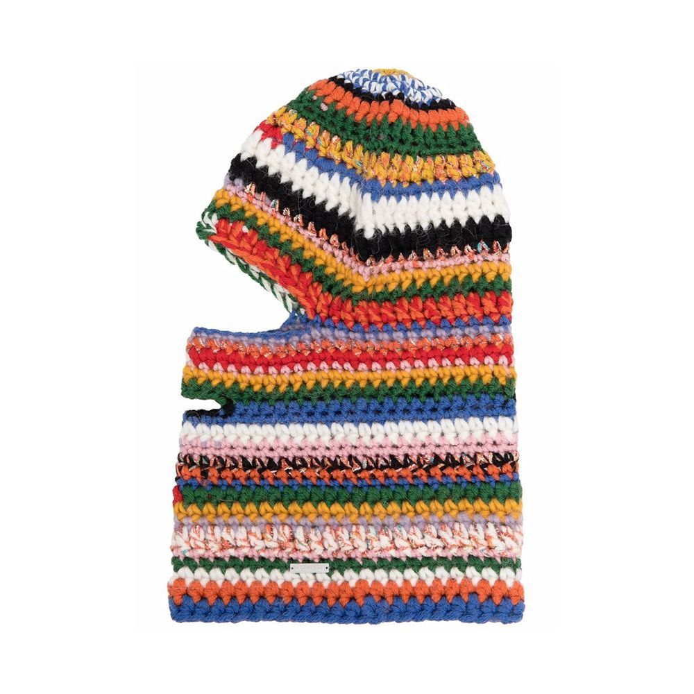 Color-block knitted Balaclava