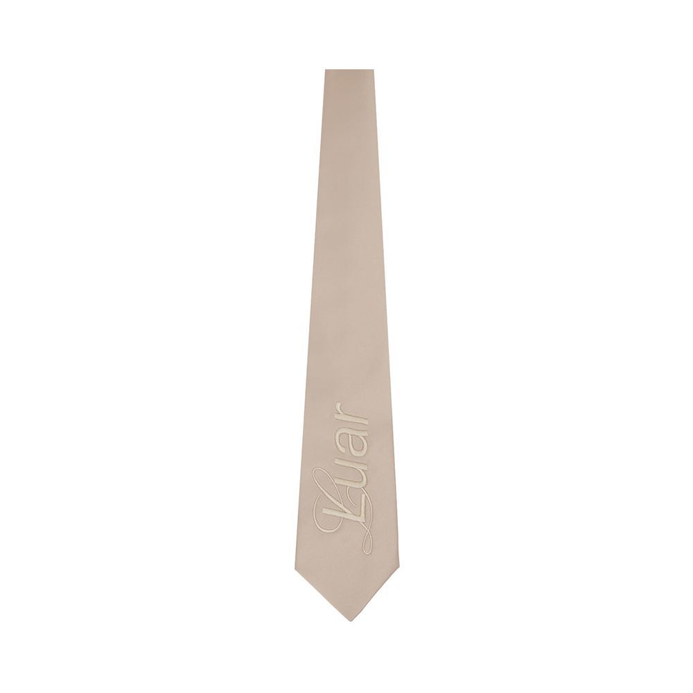 Beige logo tie