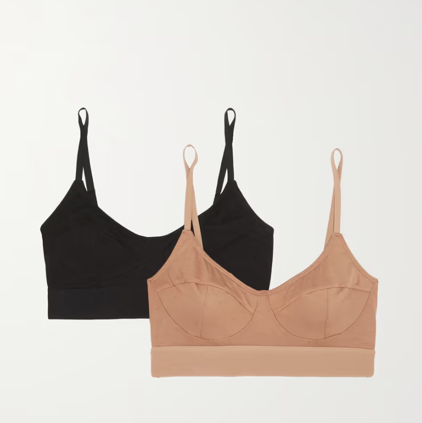 Set of Two Stretch-Bamboo Soft-Cup Bra