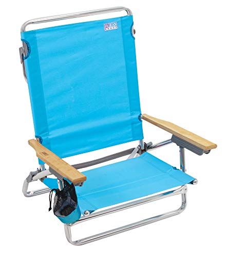 RIO beach Classic 5 Position Flat Folding Beach Chair