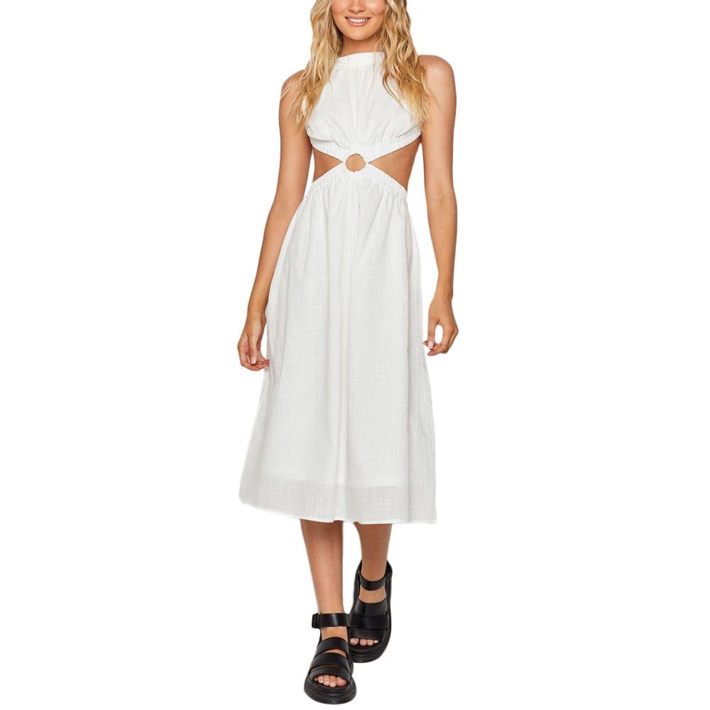 Odessa Backless Midi Dress White