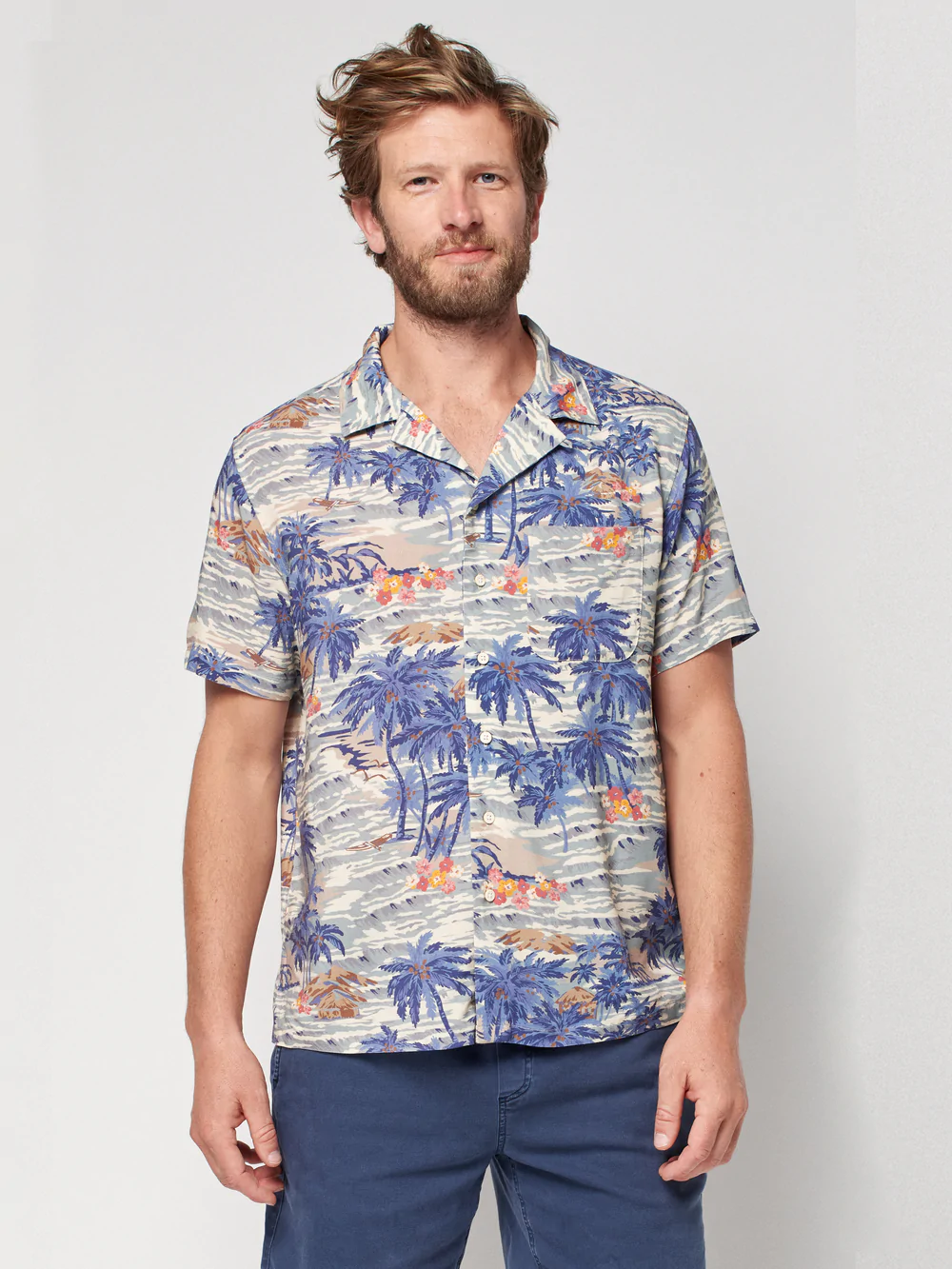 Short-Sleeve Rayon Kona Camp Shirt