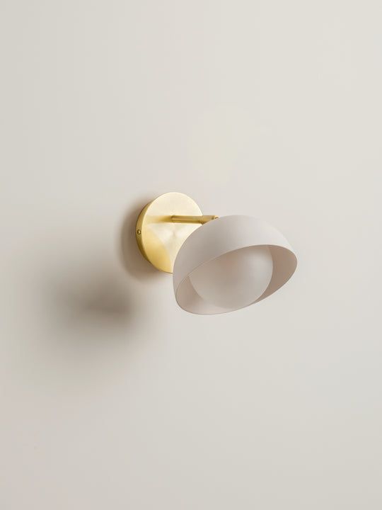 Porsa Brushed Brass and Porcelain Wall Light