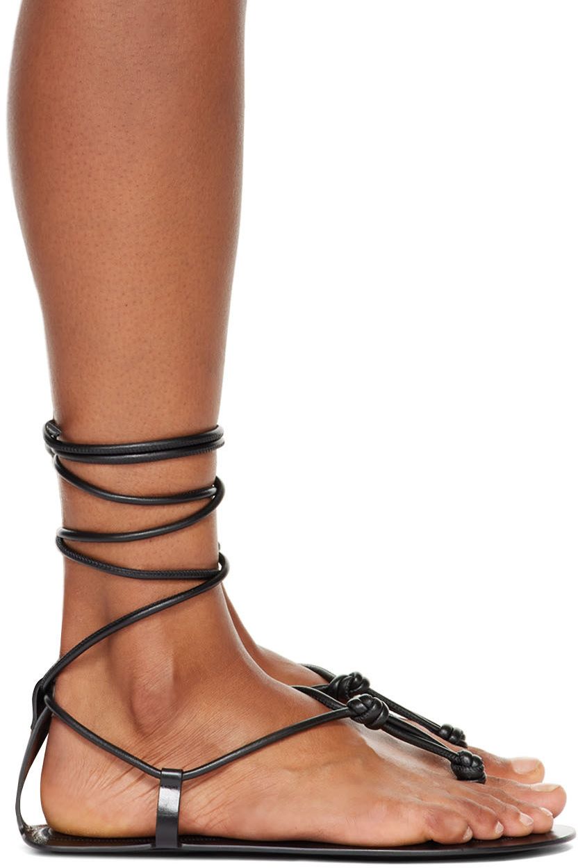 Black Knots Sandals