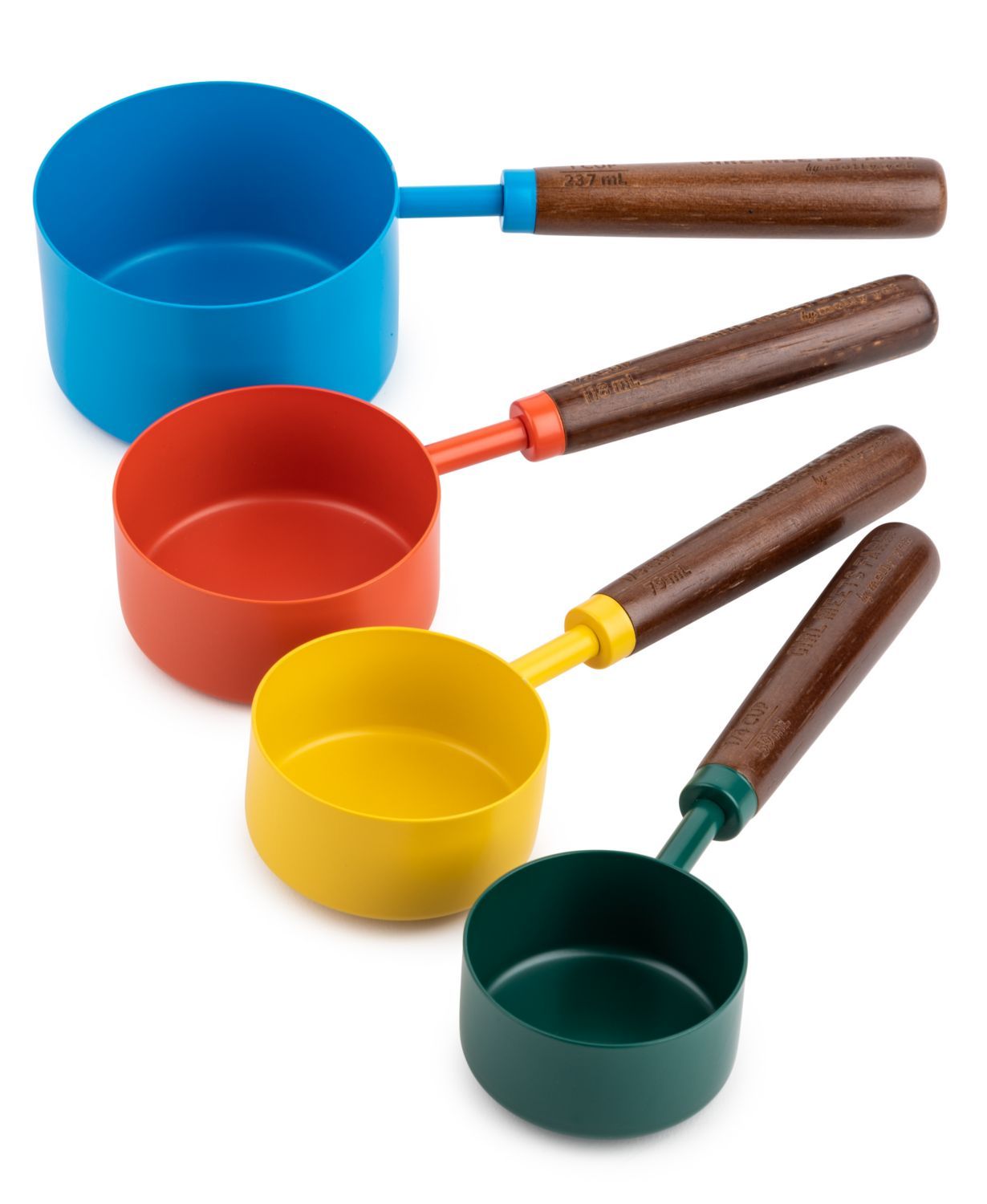 Stainless Steel & Bamboo Measuring Cups