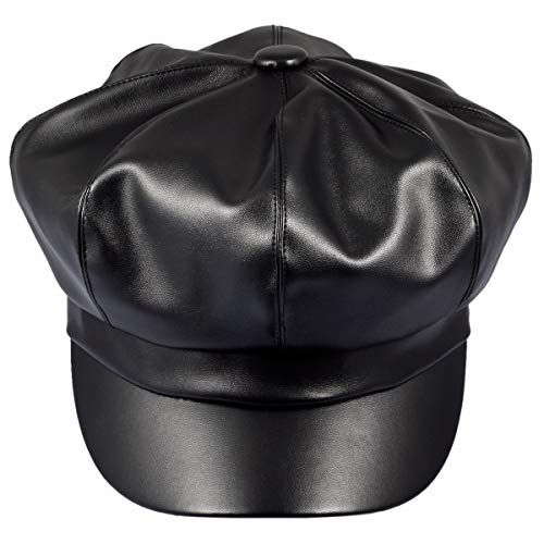 Samtree Faux Leather Cabbie Hat