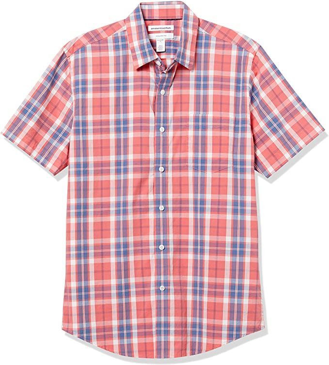 Short-Sleeve Plaid Shirt