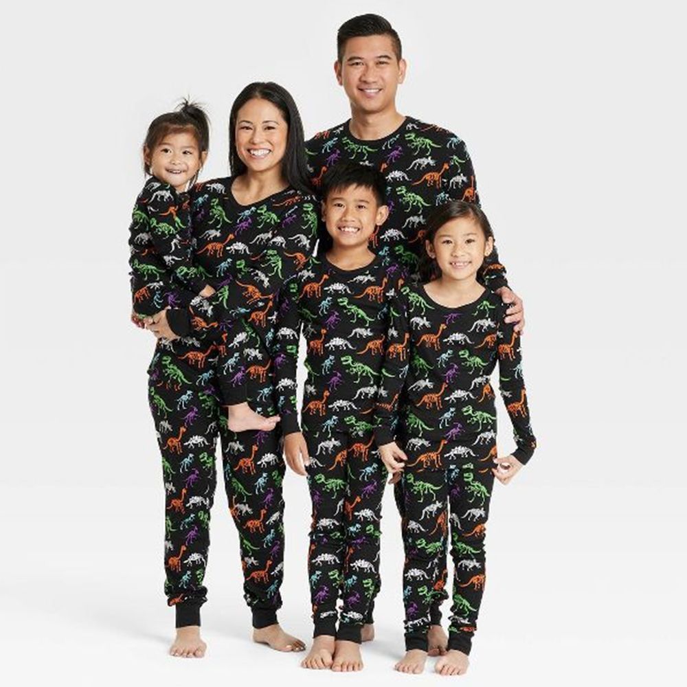 Dino Skeletons Matching Family Pajama Sets