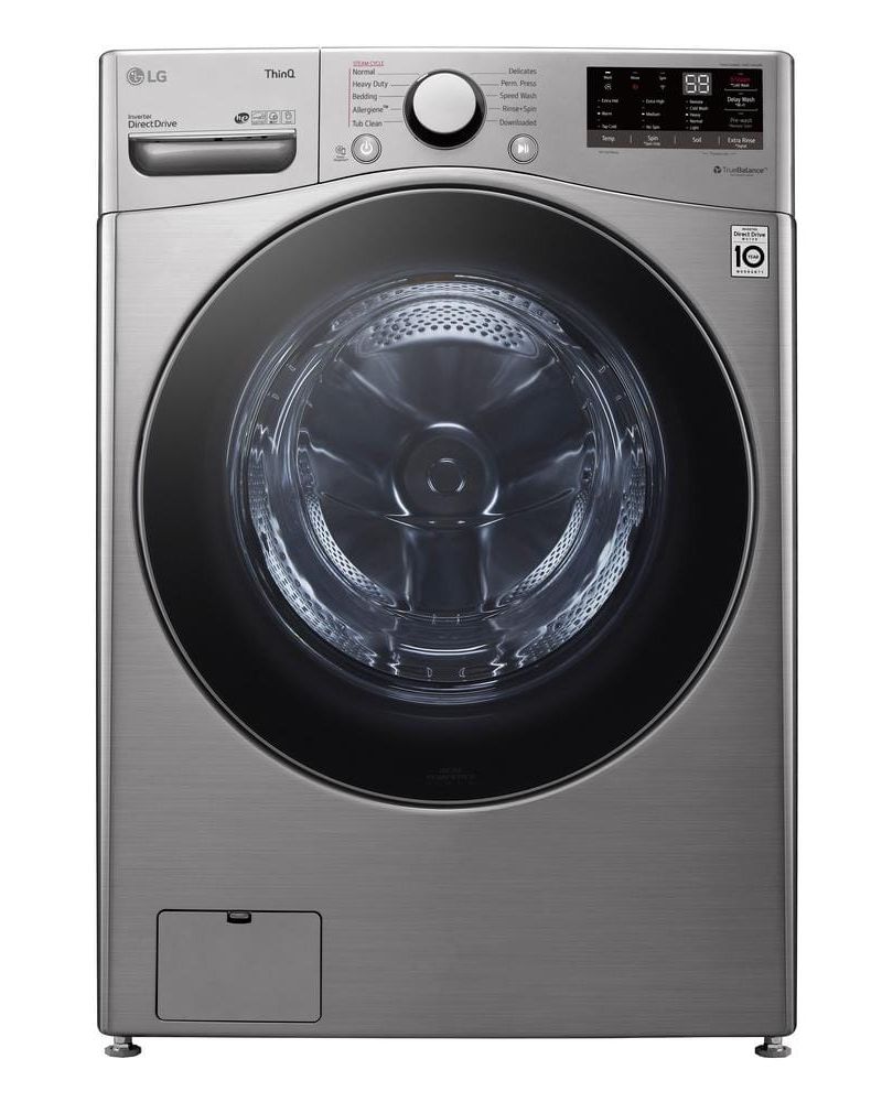 27 in. 4.5 cu. ft. Ultra Large Capacity Graphite Steel Front Load Washer with Steam and Wi-Fi Connectivity