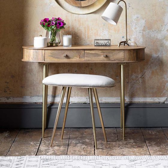 wide dressing table stool