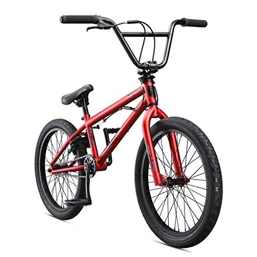 Mongoose Legion L10 Freestyle BMX Bike Line for Beginners to Advanced Riders, Steel Frame, 20 Inch Wheels, Red