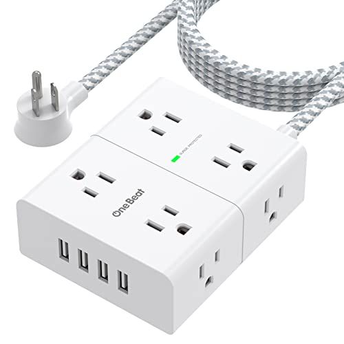 10 Foot Extension Cord Surge Protector Power Strip