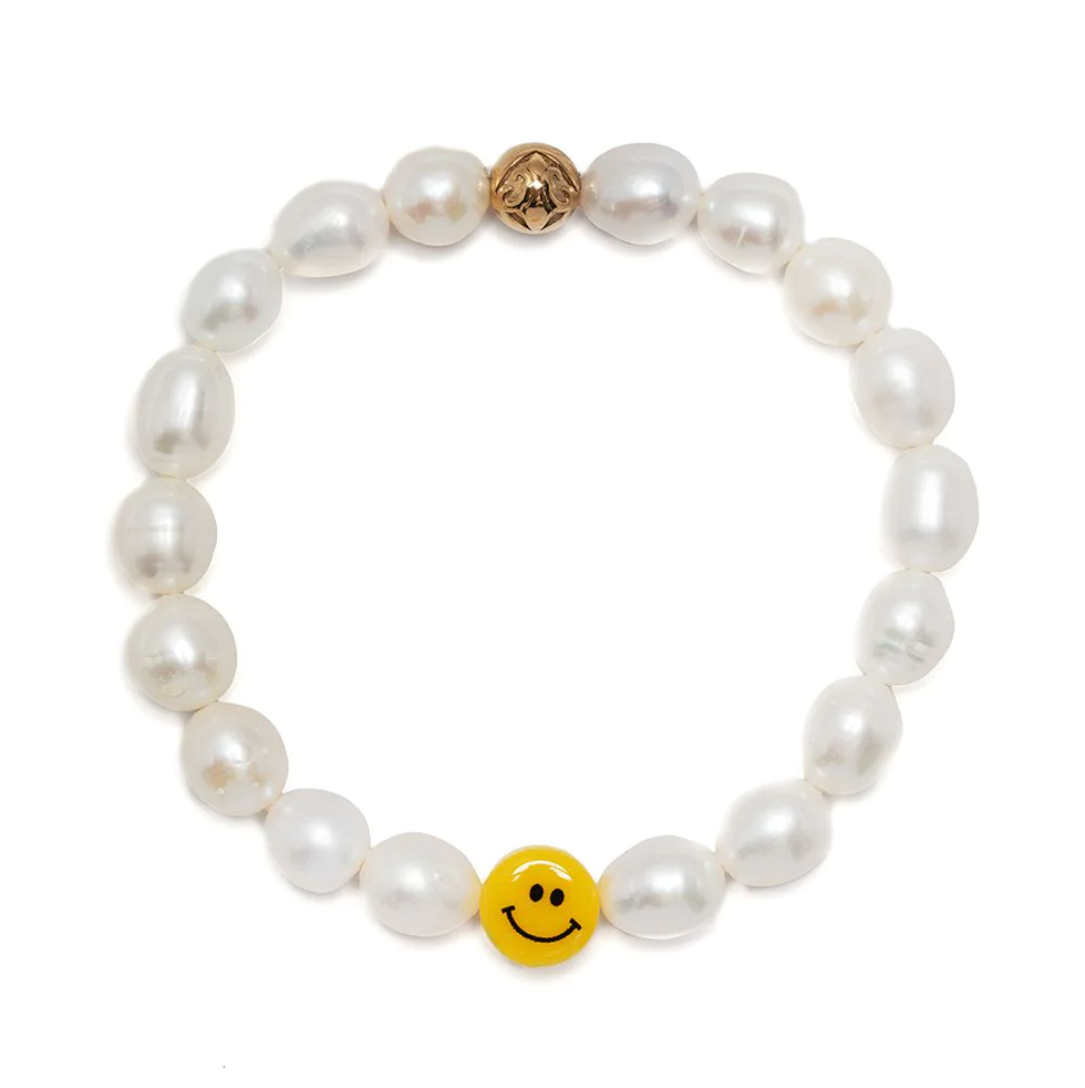 Nialaya Jewellery Smiley Pearl Bracelet
