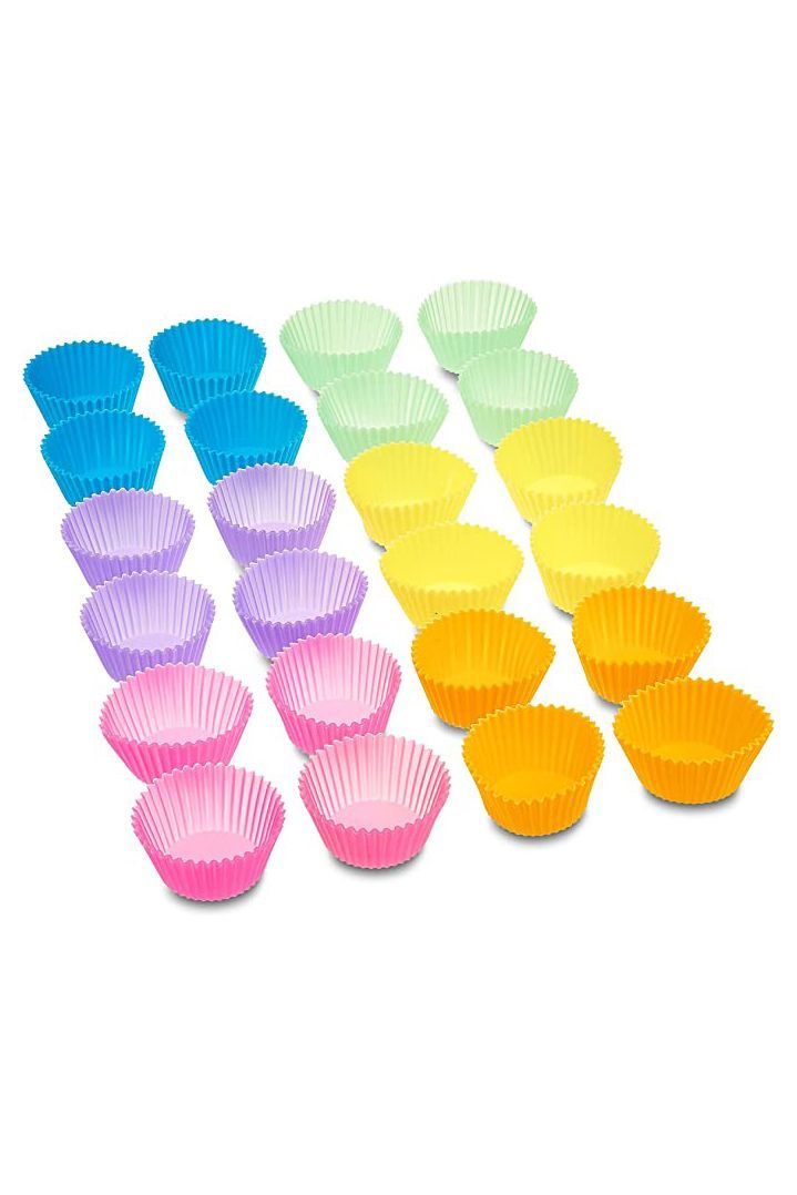 Newk Reusable Silicone Baking Cups, 48 Packs Nonstick Food Grade Silicone  Mold DIY for Cupcake Liners, Muffins Cup Molds, 8 Colors