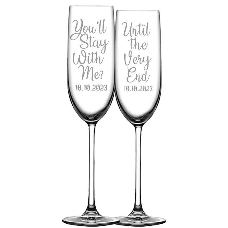 Until the Very End  Wedding Champagne Flute