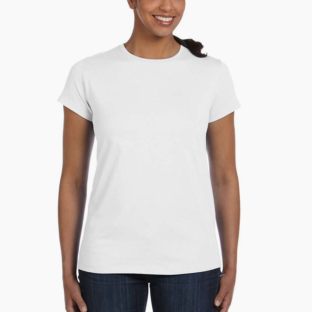 white t shirt women front and back