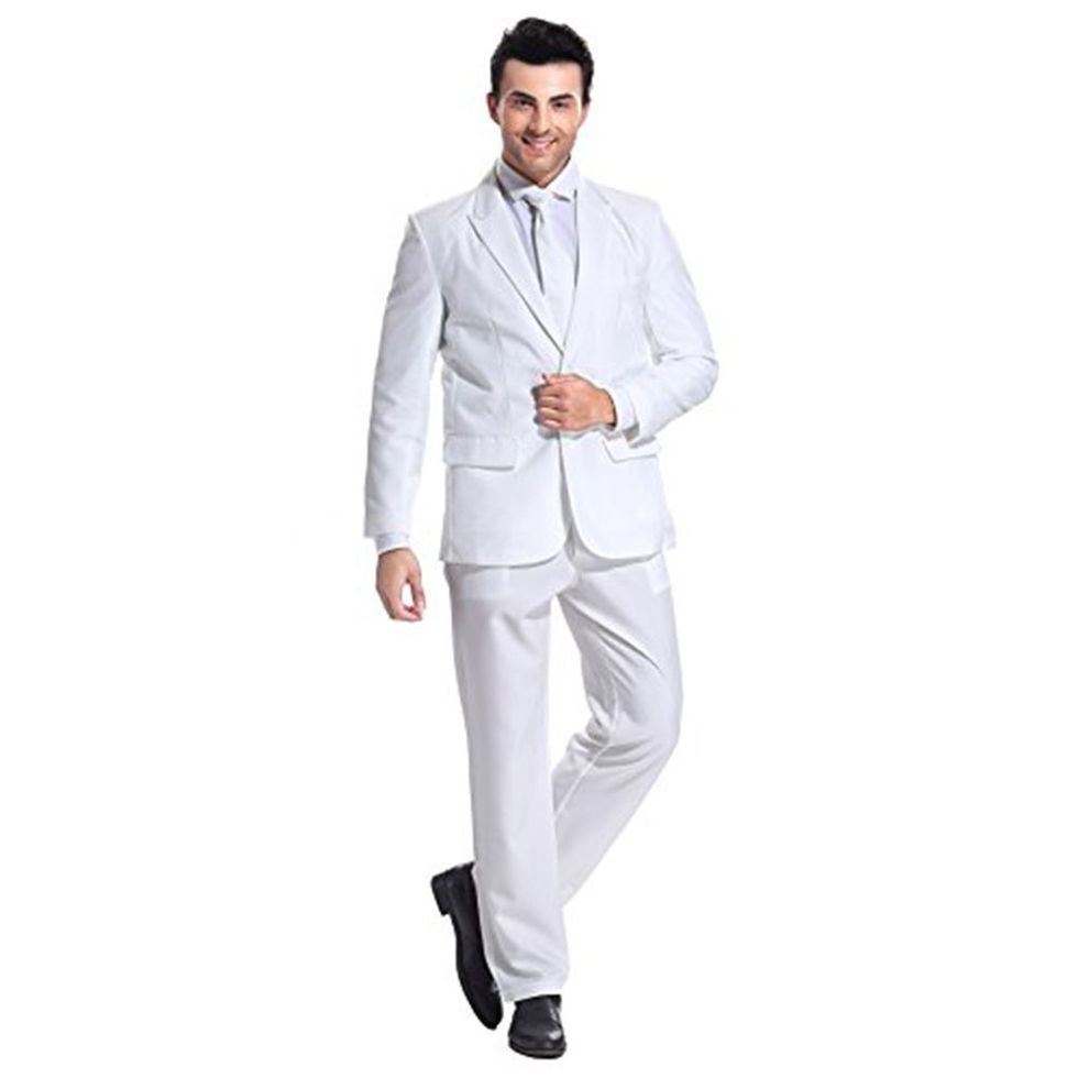 Men's Party Suit Solid White