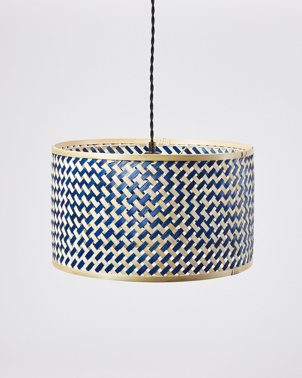 Kyto Blue Bamboo Pendant Lampshade