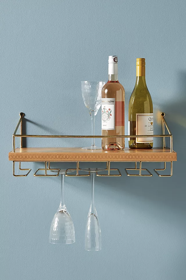 Shelby Leather Wine Rack, £98