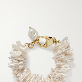 Papillon Gold-Tone Pearl Bracelet