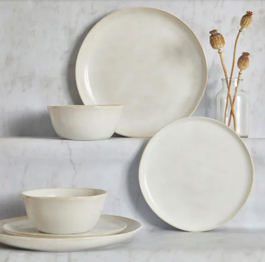 Amalfi White 12 Piece Dinner Set