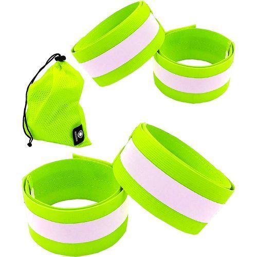 high visibility reflective hook and loop safety bands Night Favor For cycli C4B7 
