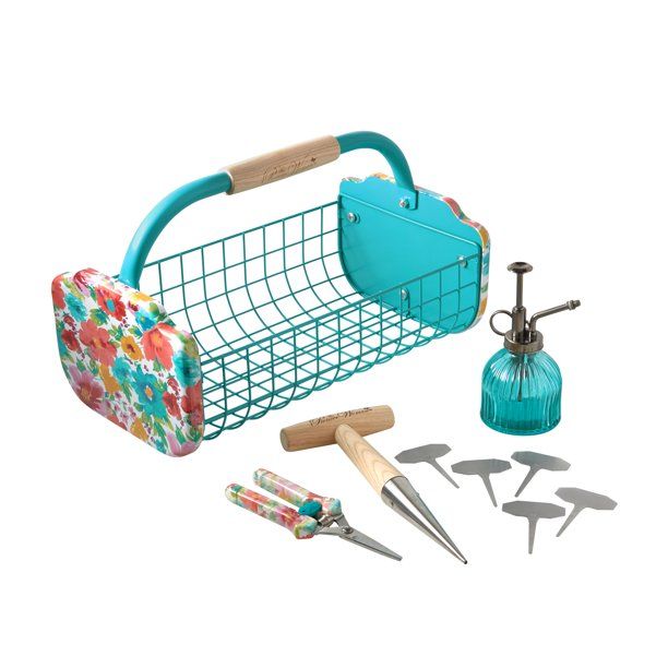 The Pioneer Woman Gardening Tool Set with Basket