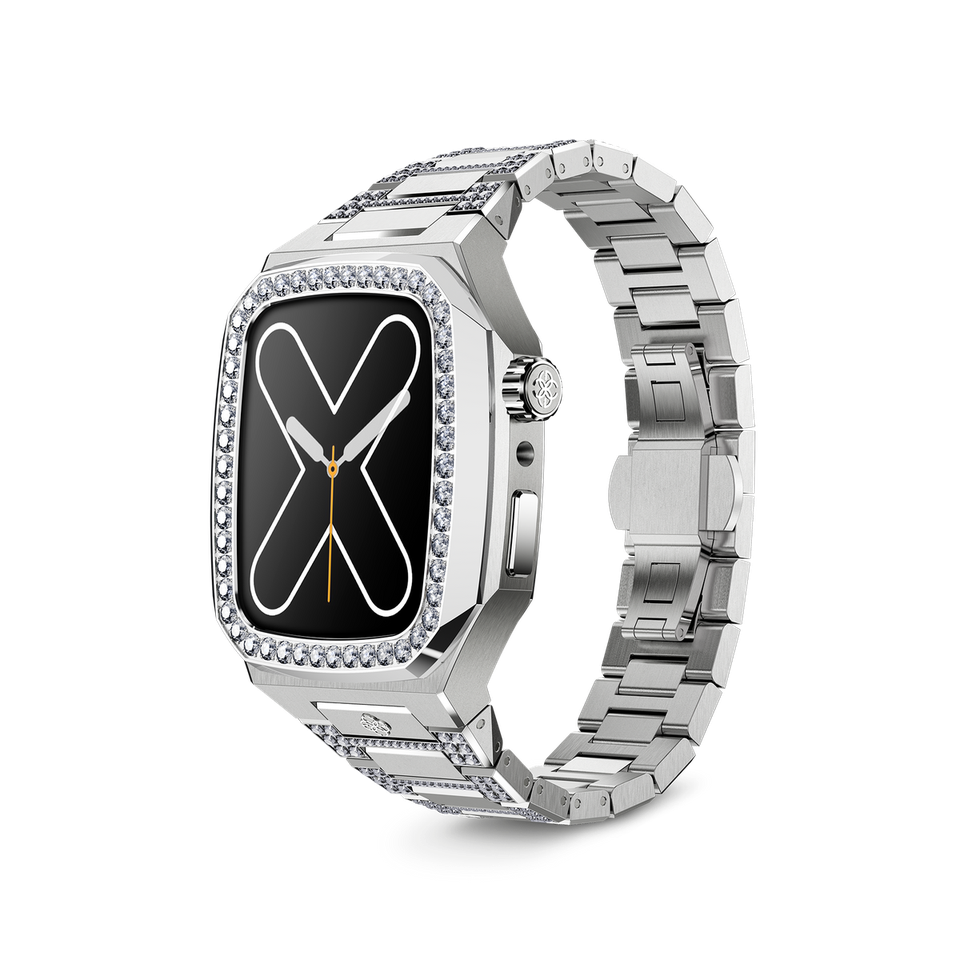  One Piece Stainless Steel Band with Case for Apple