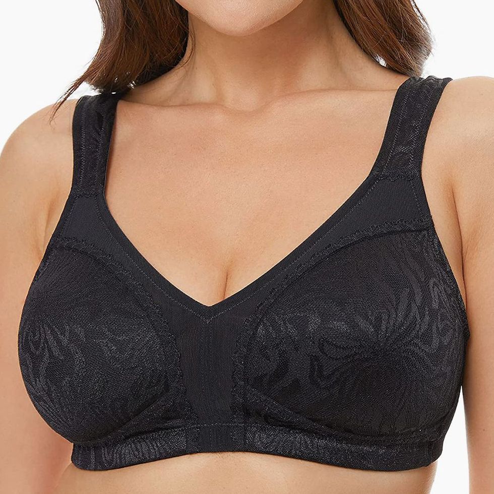 Women's Full Coverage Minimizer Bra Comfort Cotton Wirefree Non Padded Plus  Size