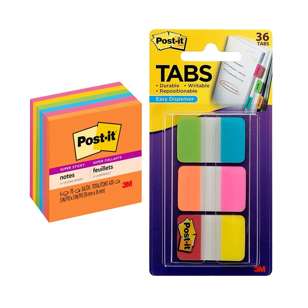 Super Sticky Notes, 6 Pads & 36 Tabs 