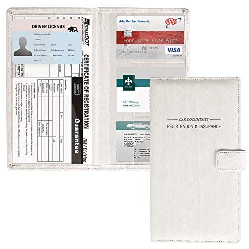 Leather Registration and Insurance Card Holder