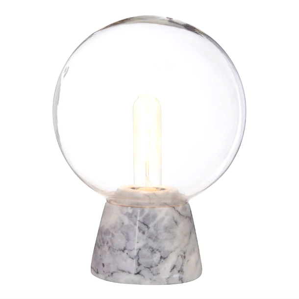 Farah Globe Lamp in Grey
