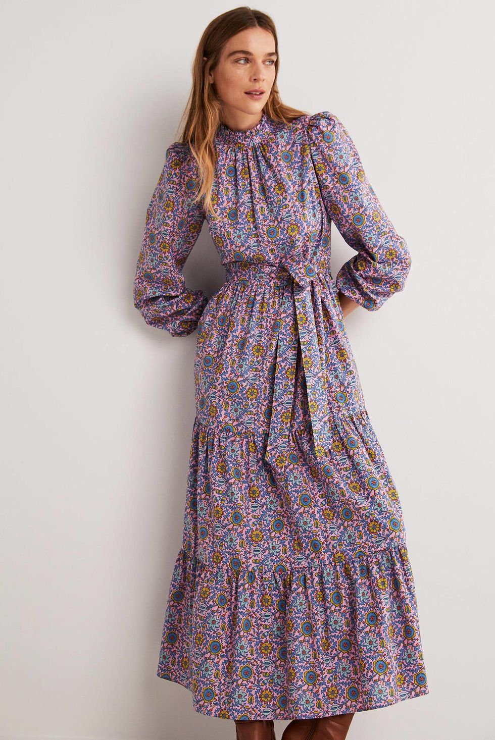 Boden’s cherry blossom maxi dress is the staple of the season
