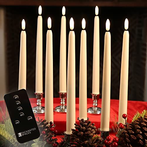 Flameless LED Ivory Taper Candles