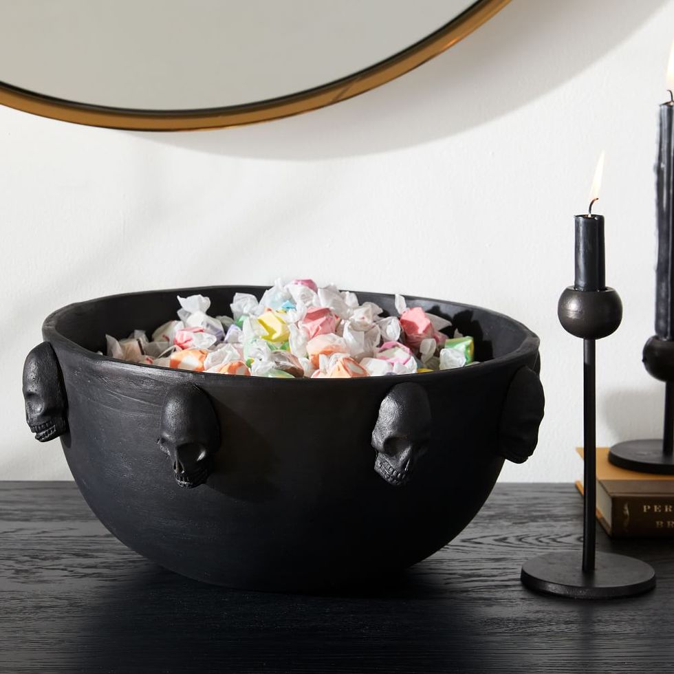 Black Terracotta Skull Candy Bowl
