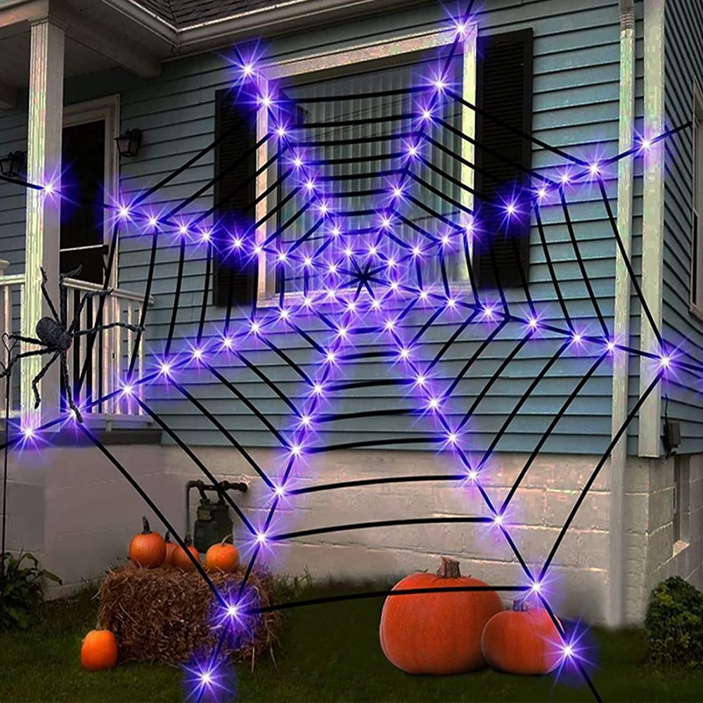12-Foot Lighted Spider Web