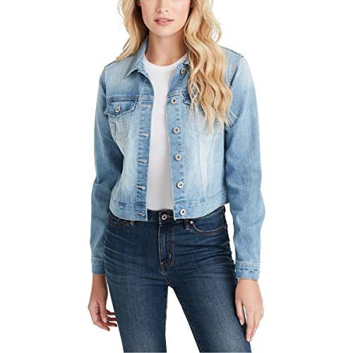Buy online Women Blue Solid Denim Jacket from jackets and blazers and coats  for Women by Showoff for ₹1659 at 65% off | 2024 Limeroad.com