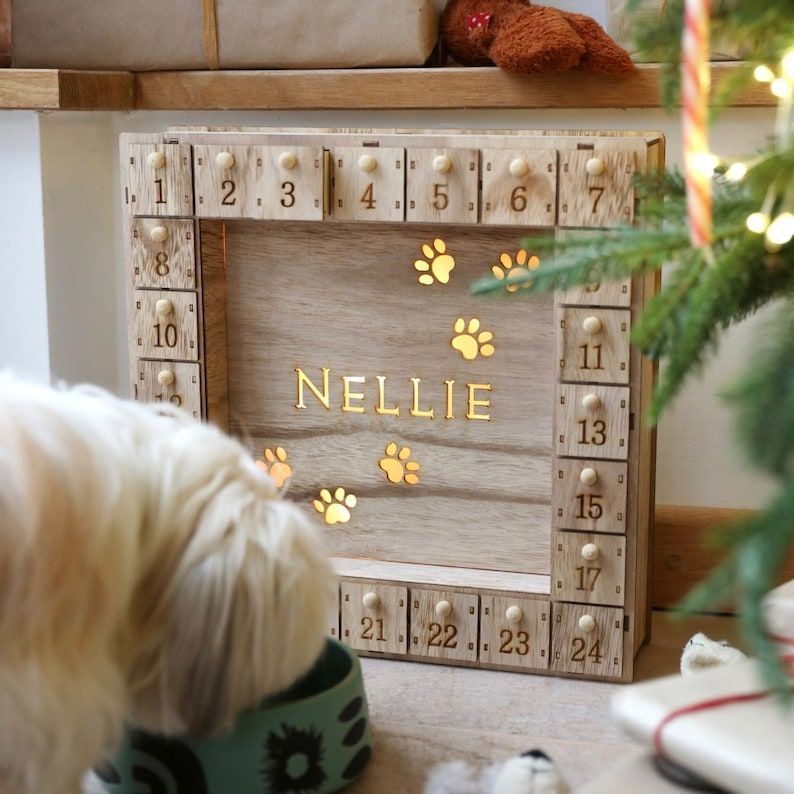 Personalized Wooden Pet Advent Calendar