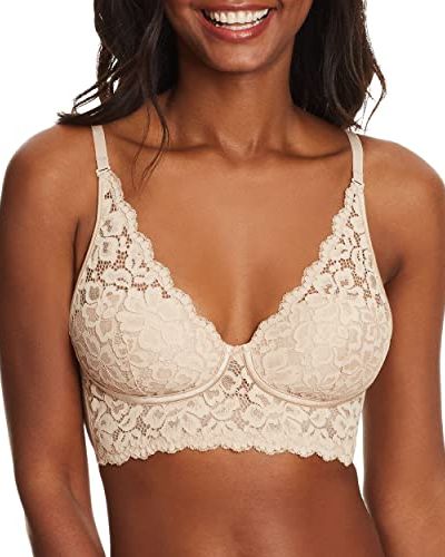 Maidenform Girls' Pullover Padded Comfort Lace Bra - White 32a