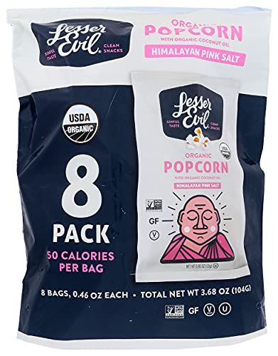 Lesser Evil - Buddha Bowl Organic Popcorn Himalayan Pink - 0.46 Ounce (Pack of 8)