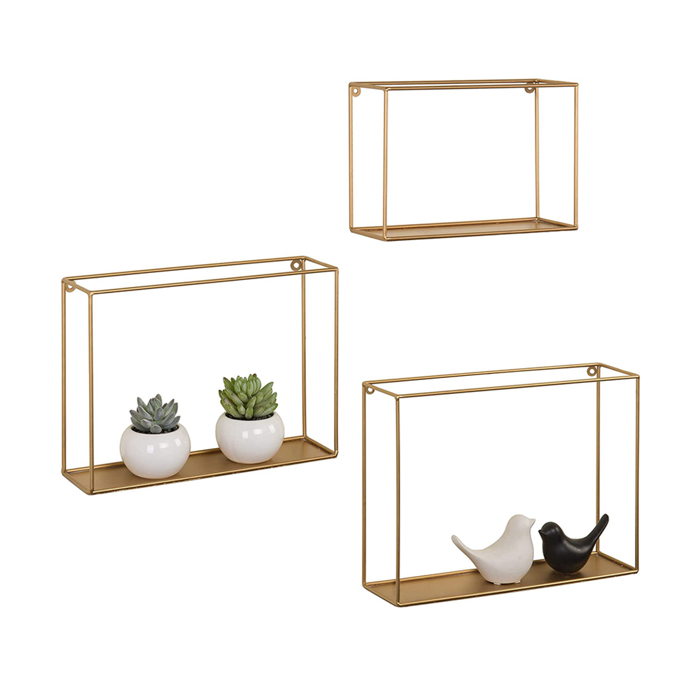 Set of 3 metal floating shelves