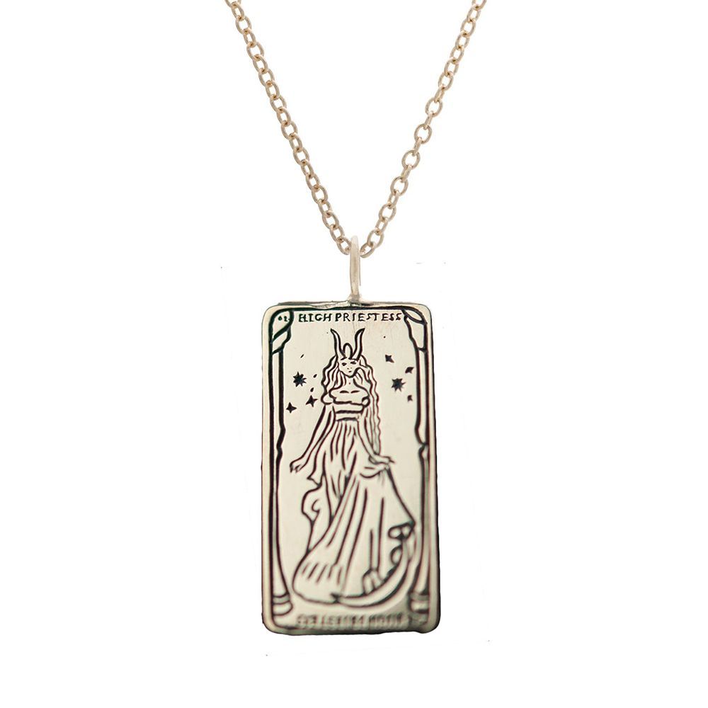 The High Priestess Tarot Card Necklace